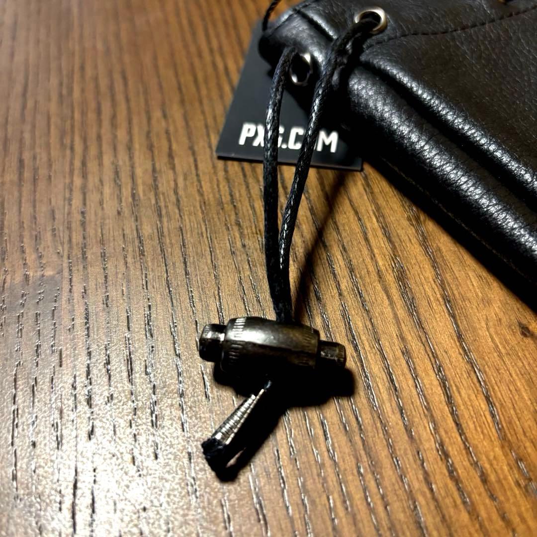 未使用PXG ピーエックスジー ラウンドポーチ レザー ゴルフ用バック