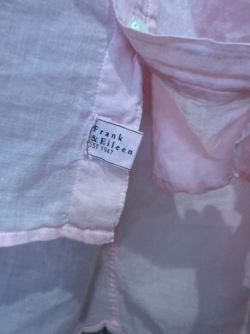 【¥6,000均一】frank&Eileen ピンク　シャツ　コットン100％
