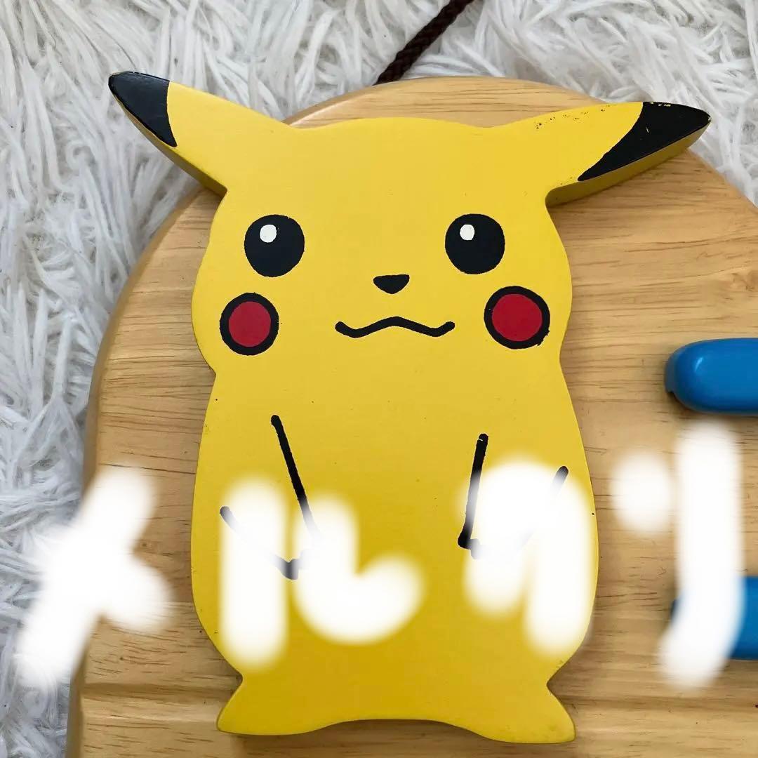 ポケットモンスター　初期ポケモン柄　ピカチュウ 表札　ネームプレート　レトロ