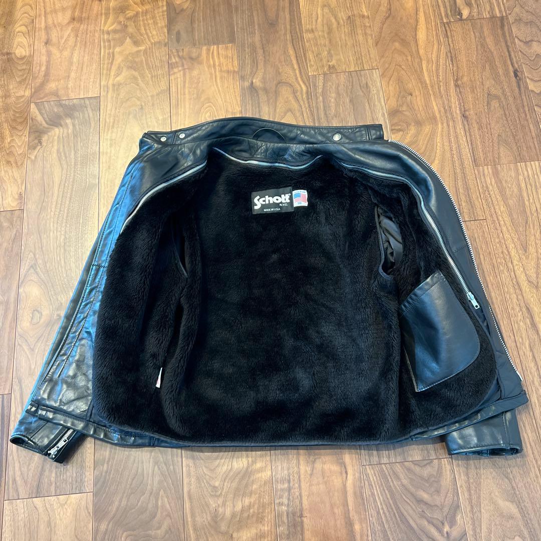 Schott シングルライダースジャケット 38サイズ　美品