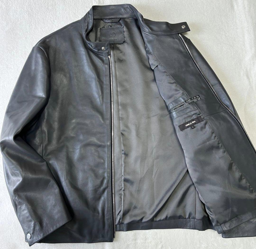 週末特価！試着のみ 25AWコムサメン ラムレザー シングルライダース