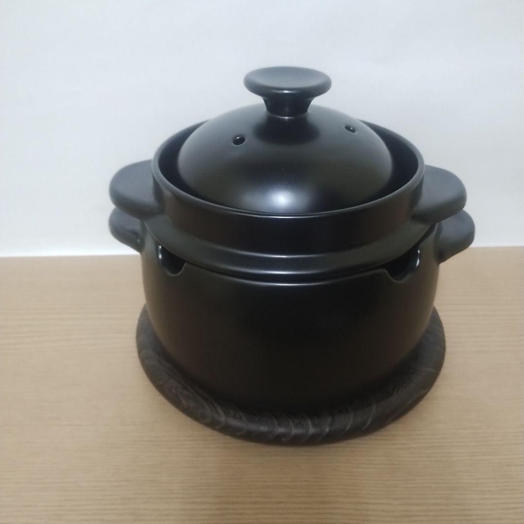 黒楽 かまどご飯釜 WA-100 蓄熱炊き・土鍋厚釜
