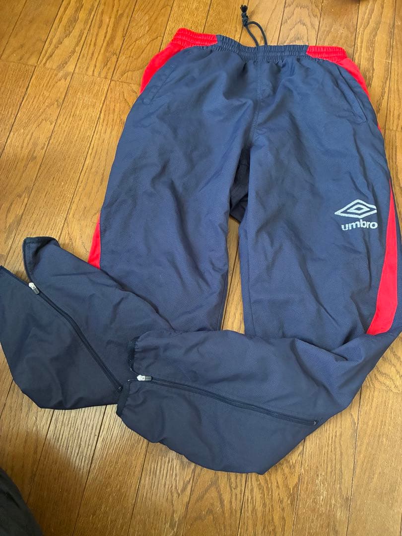 アンブロ　umbro ネイビー　グレー　レッド　ピステ　セットアップ　XL