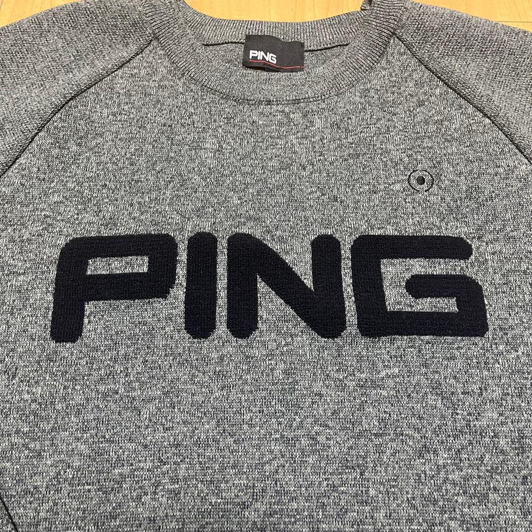 PING ゴルフ クルーネックニット LL