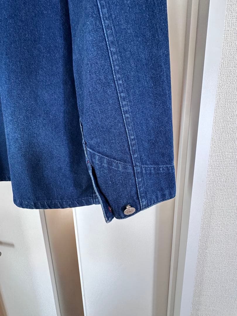 デニムジャケット90's STUSSY blue denim coverall
