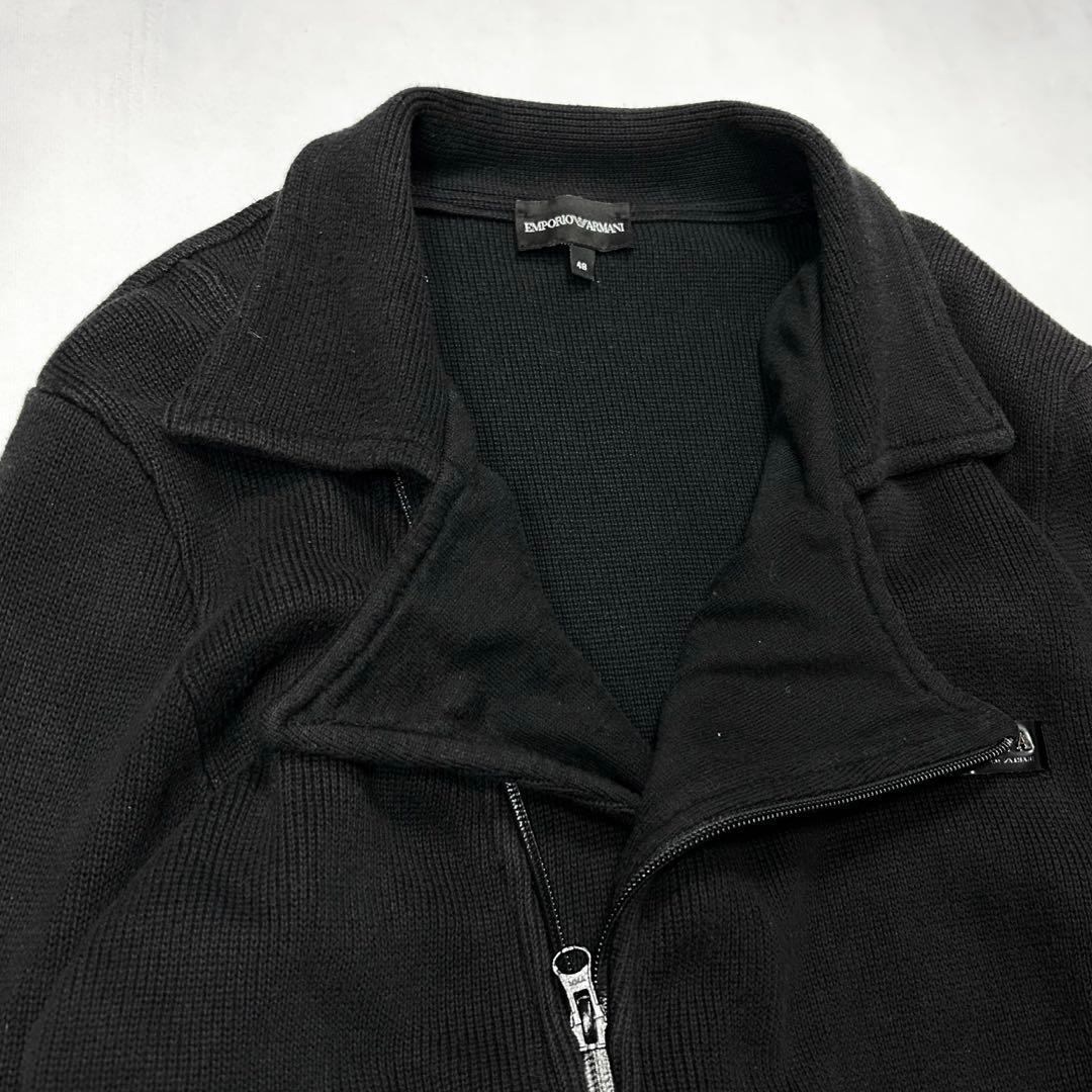 ジャケット・アウター EMPORIO ARMANI - off center zip knit jk