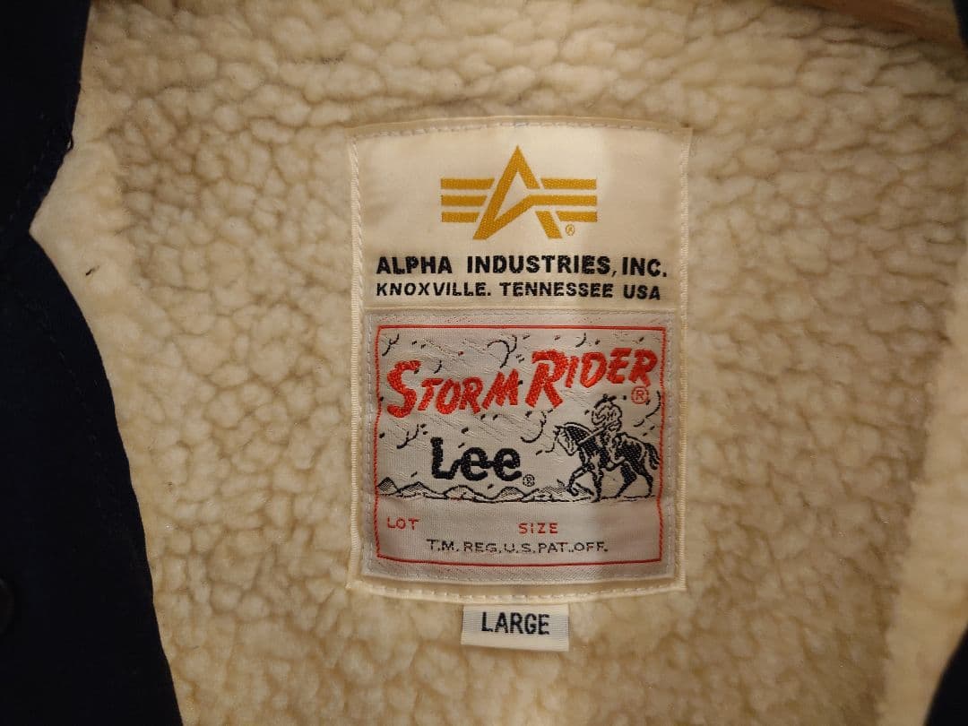 ALPHA INDUSTRIES × Lee　デニムジャケット　Lサイズ