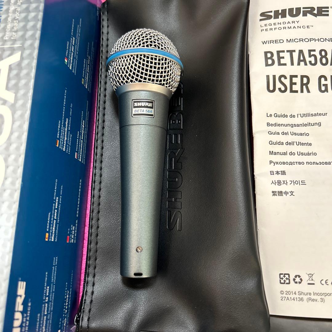 SHURE BETA58A ダイナミックマイク　3回使用　シュア　マイク