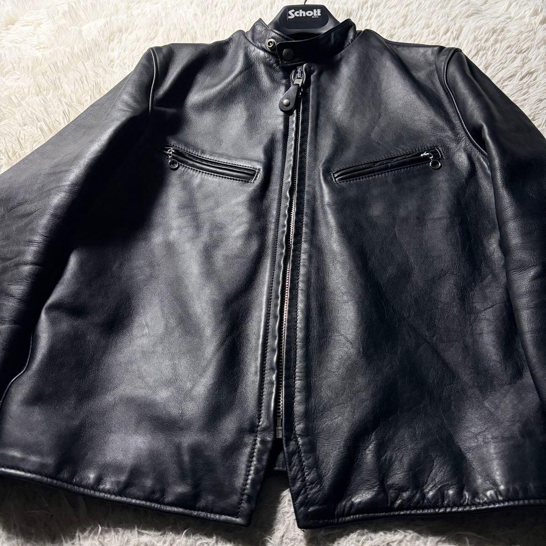 極美品■schott ライダースジャケット　シングル　641XX 7009　40