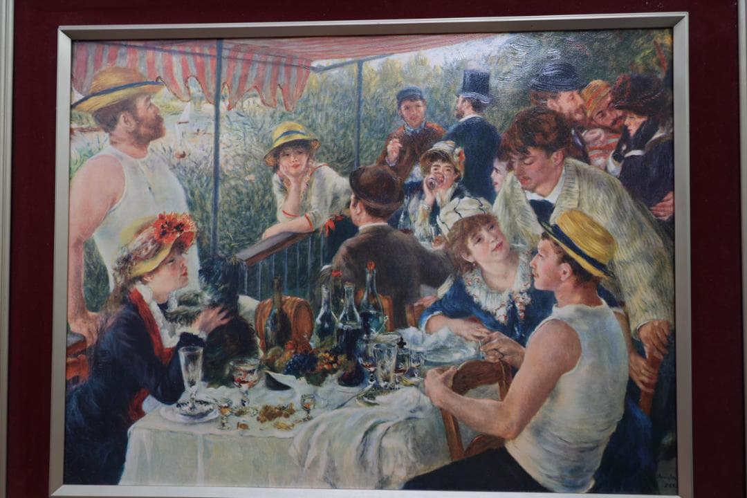 ルノワール 油彩画 舟遊びの昼食