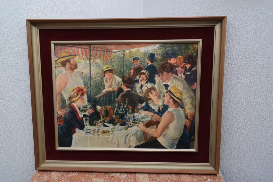 ルノワール 油彩画 舟遊びの昼食