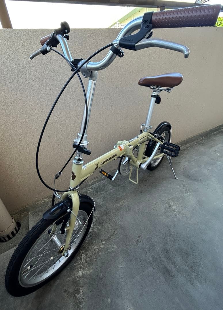 【送料込】中古CAPTAIN STAG 折りたたみ自転車