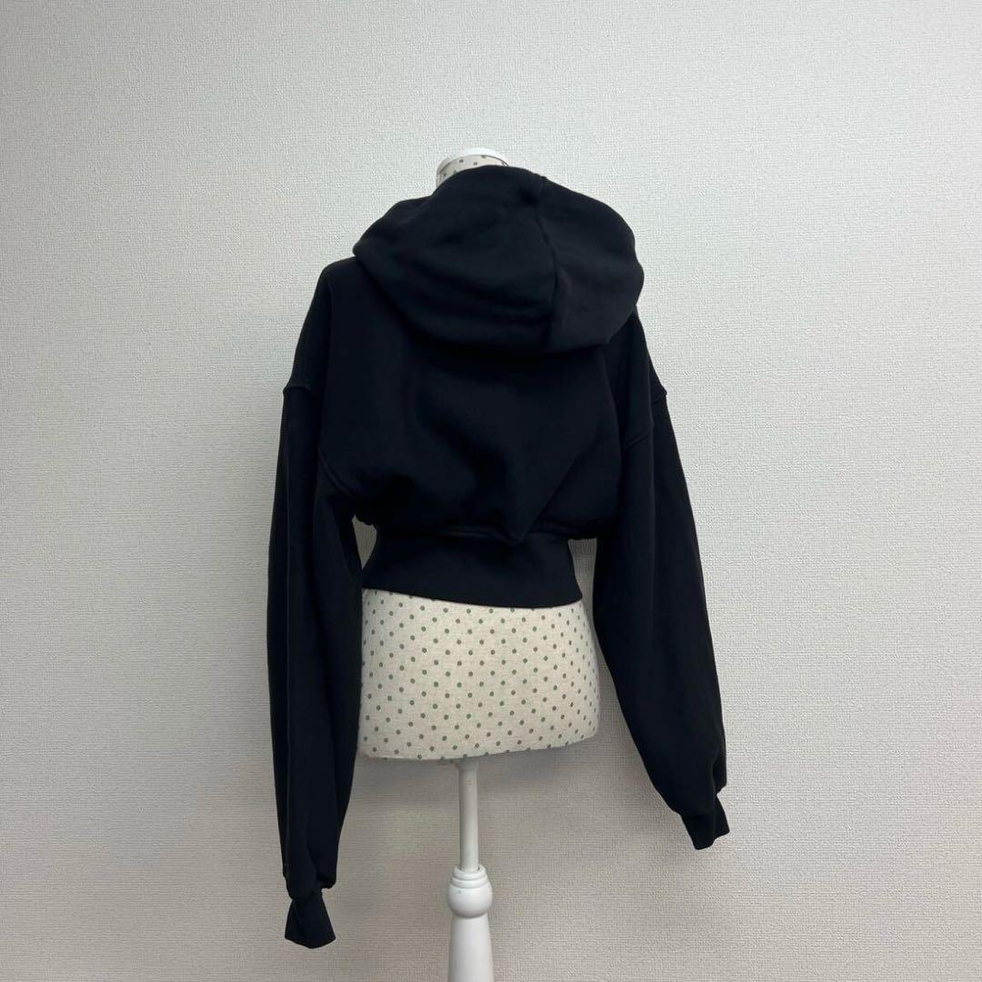 alexanderwang フード付きクロップドパーカー　スウェット　フーディー