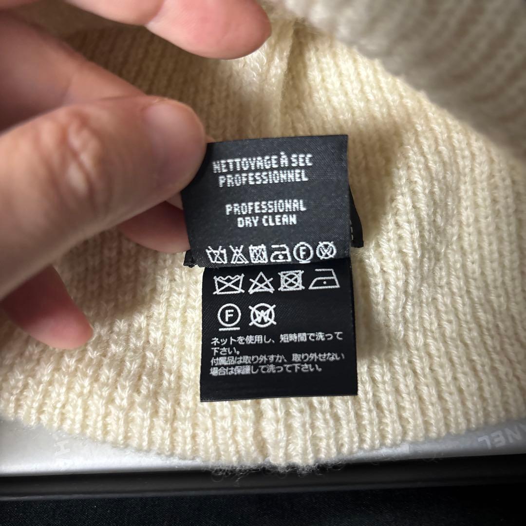 シャネル　ニットキャップ　ビーニー 24B CHANEL ホワイト　白　ニット帽