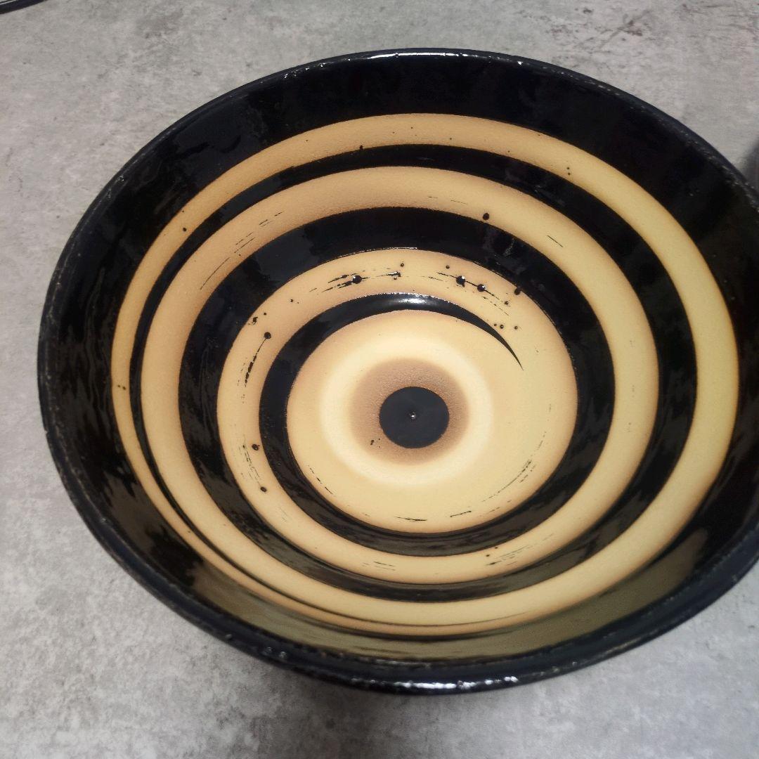 【美品】長谷園 ふっくらさん黒らく　サイズ（大）