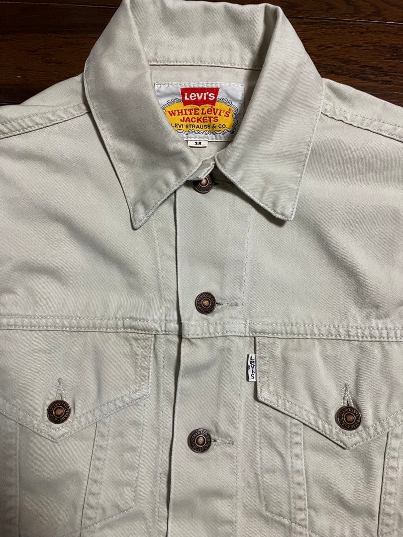 90s 美品 levi's 70505 ホワイトデニムジャケット　リーバイス38