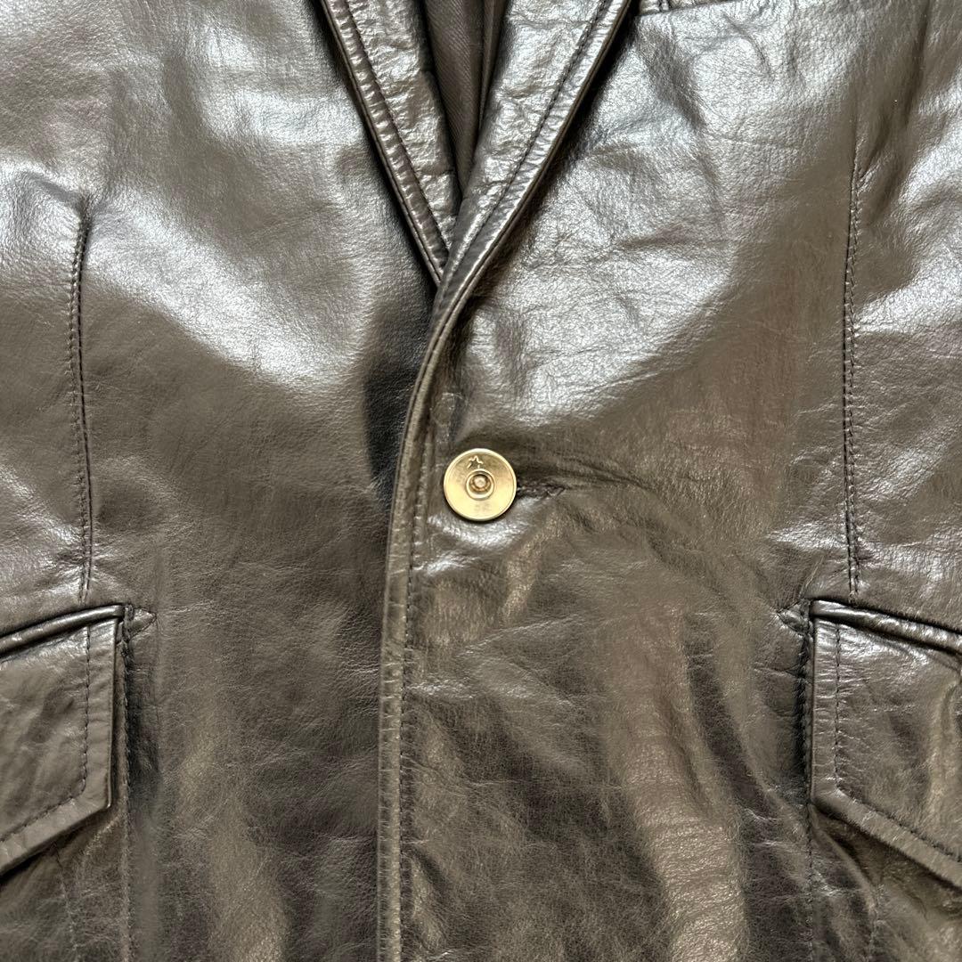 ［激レア］Levi's Black 牛革 レザー テーラードジャケット M
