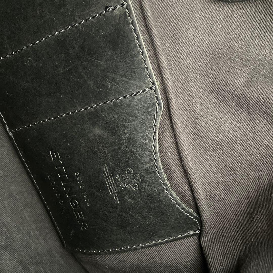 ETTINGER 黒レザートートバッグ