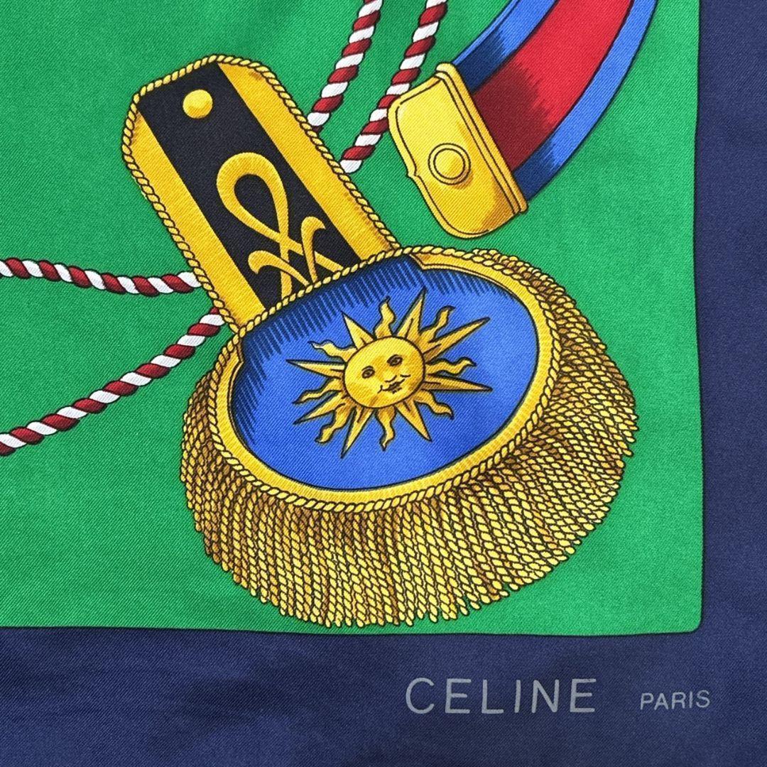 極美品✨CELINE セリーヌ 大判スカーフ ストール 総柄 ベルト 楽器