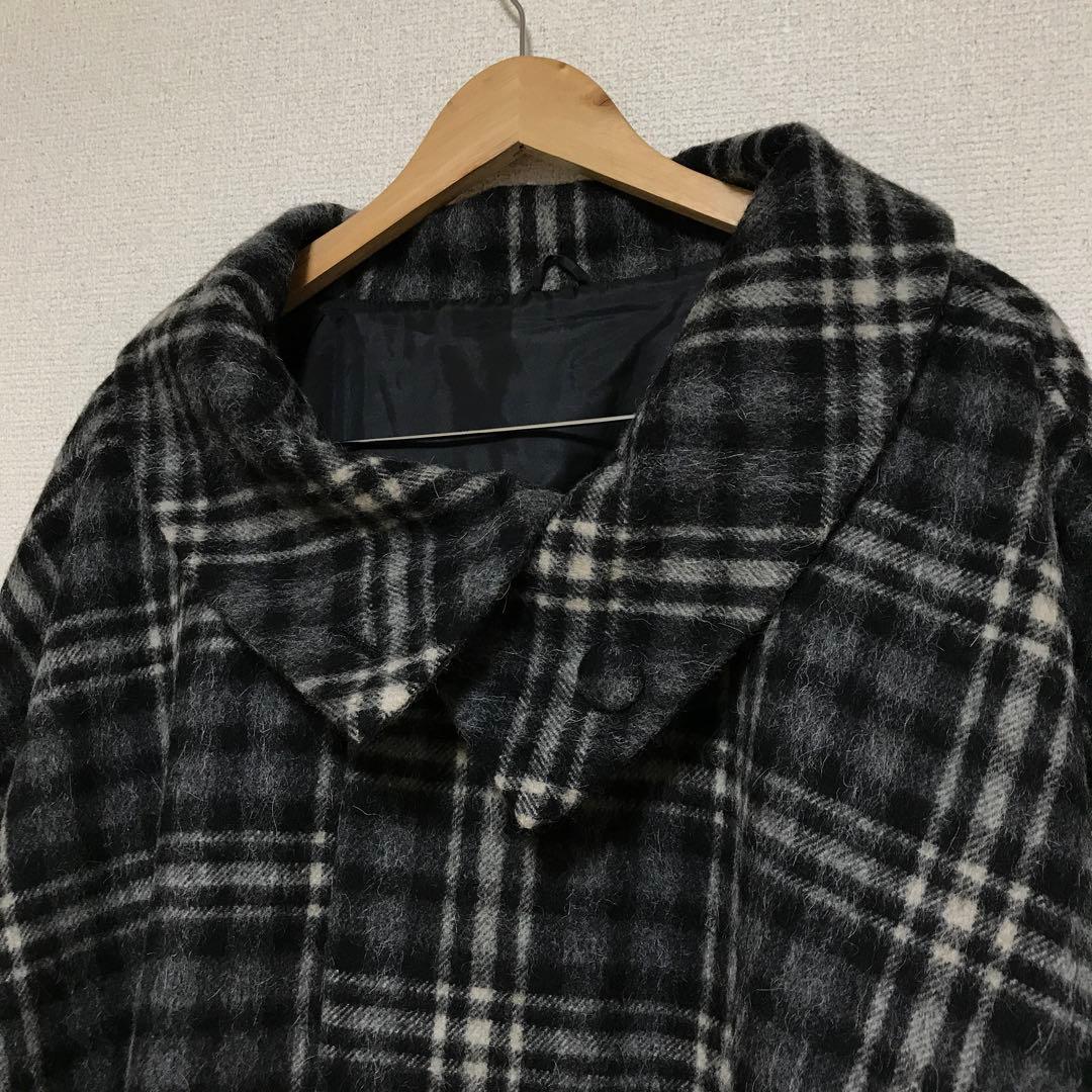77　布四季庵ヨネオリ　和装　アンゴラ混　ケープ　ポンチョ