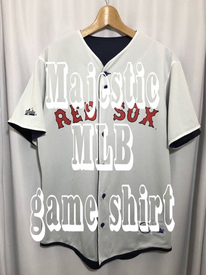 majestic MLBレッドソックス　ゲームシャツ　ユニフォーム　USA古着