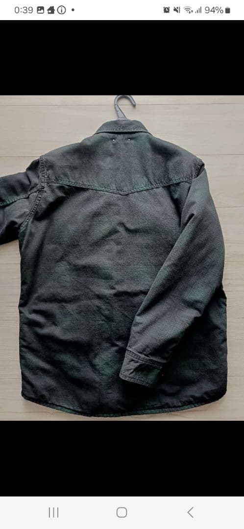 ジャケット・アウター Black Denim Check Quiltriner Shirt BZ