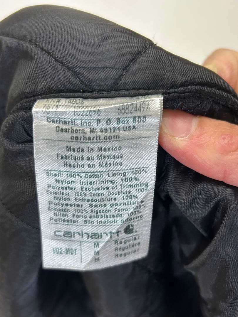 古着 Carhartt カーハート ダックベスト メキシコ製　ネイビー