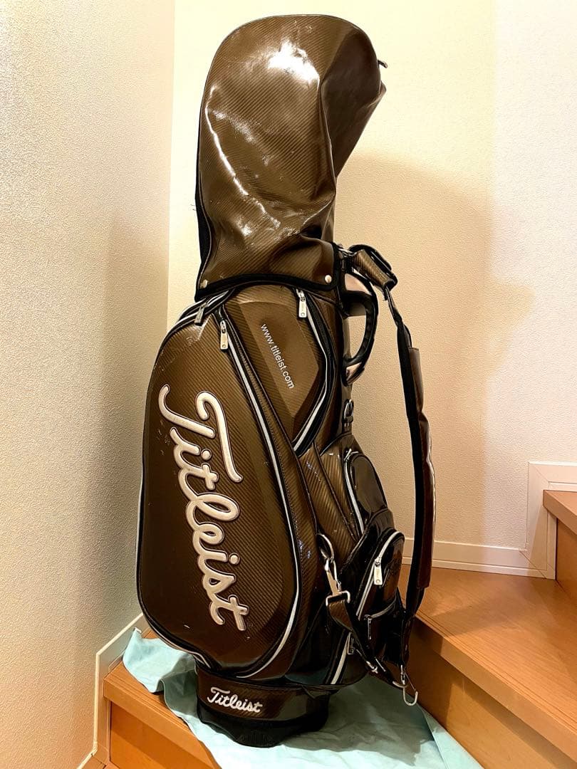 Titleist タイトリスト キャディバッグ カーボン調 ブラウン