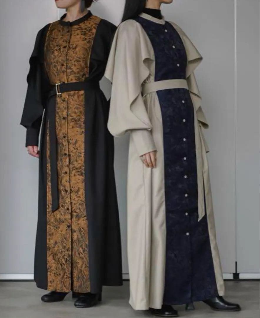 【週末セール】Ezick / Jacquard line シャツドレス