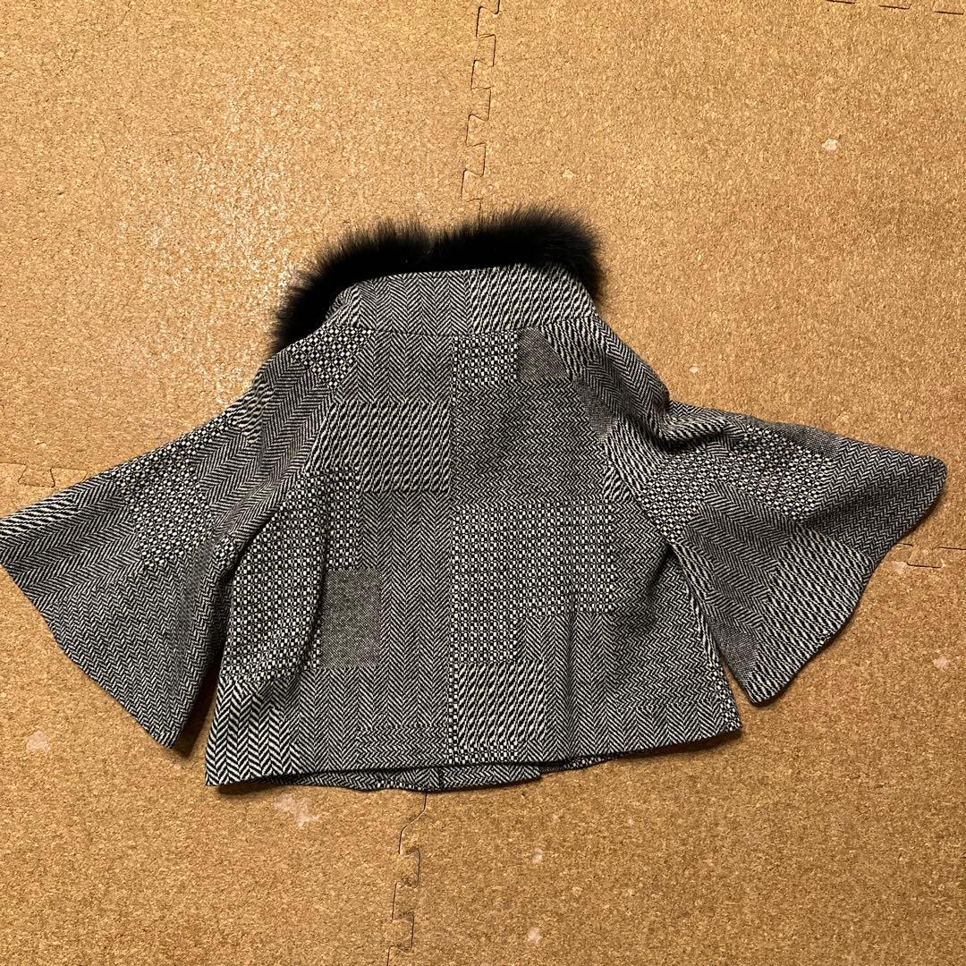 GRACE CONTINENTAL ヘリンボーン ケープコート