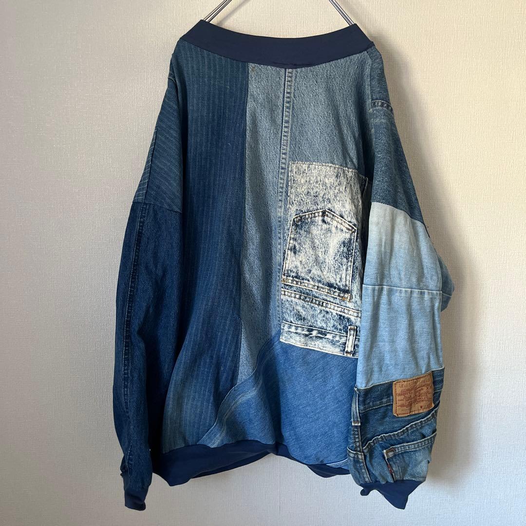 レアusa製 vintage 再構築 リーバイス デニムジャケット パッチワーク
