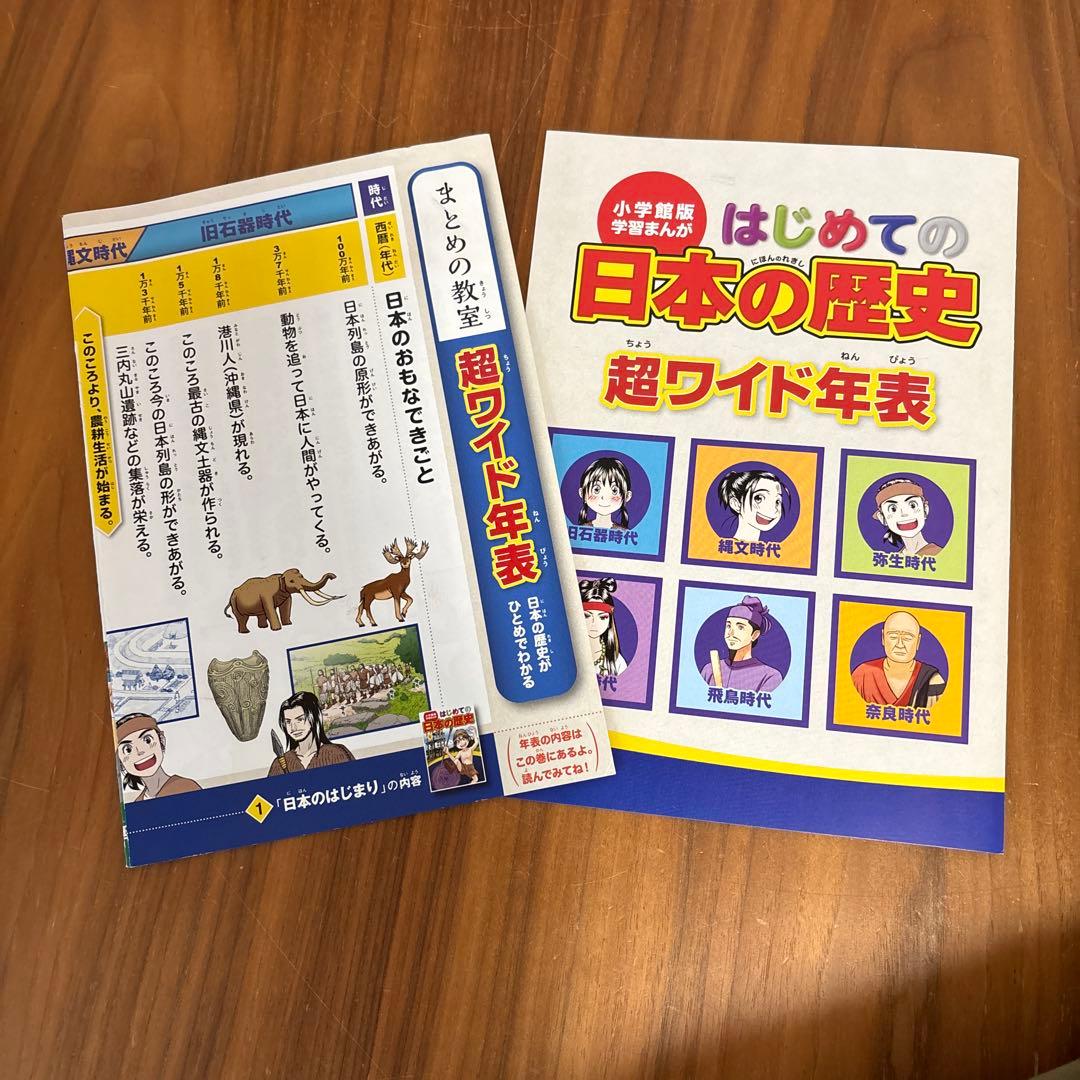 はじめての日本の歴史 小学館版学習まんが 15巻セット ・年表と箱付き