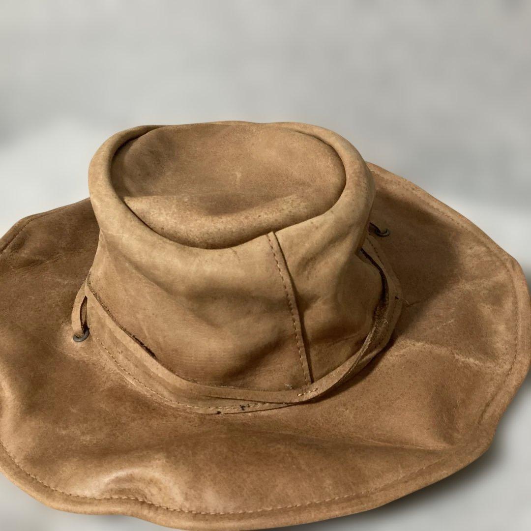 アメリカンハット　レザー　vintage コンチョ