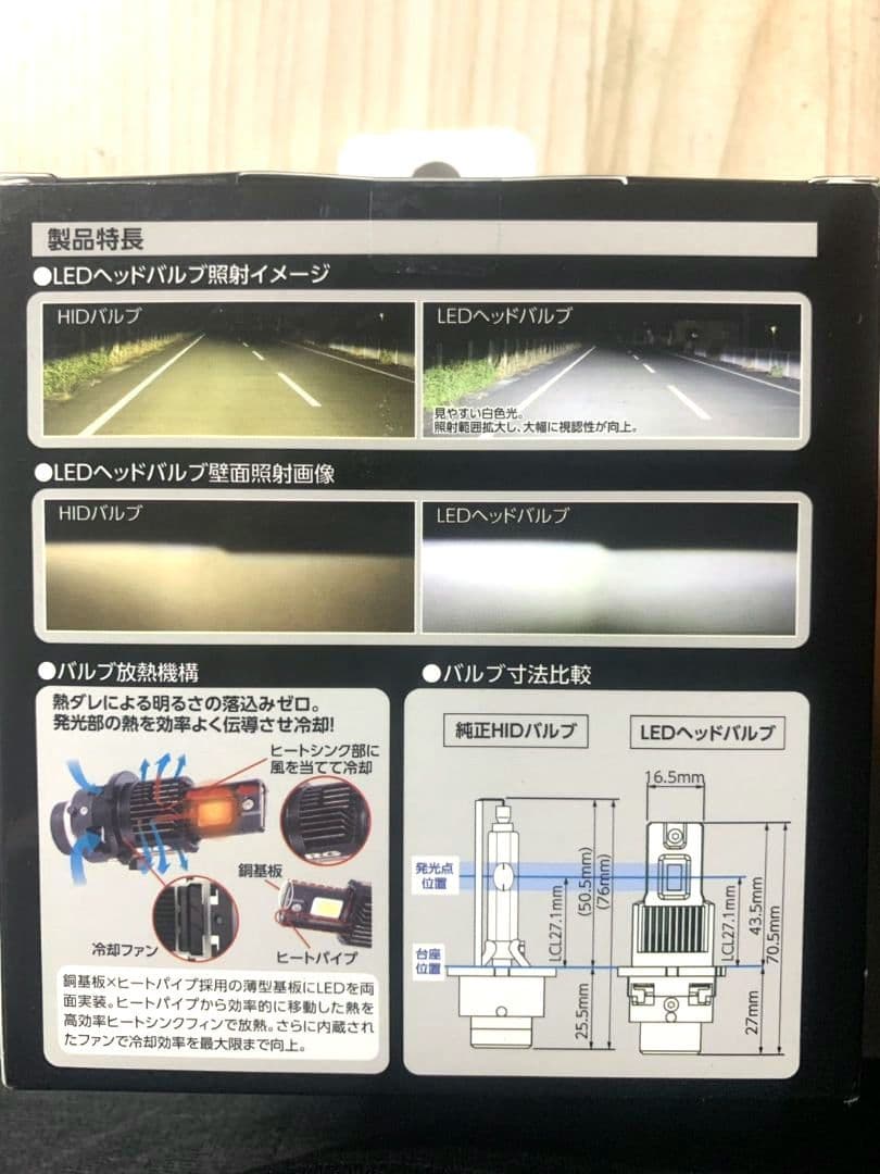タァRG LEDヘッドバルブ D2R 6000K 11000ルーメン