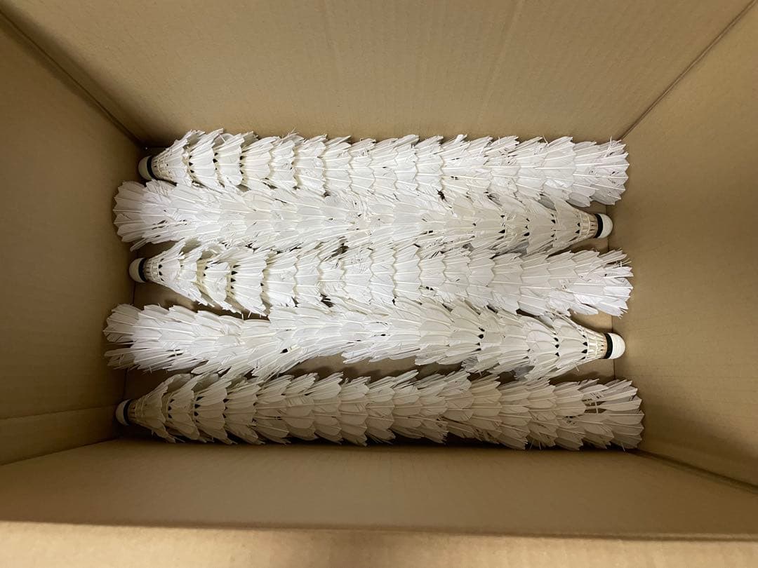 野球のノック　中古のバドミントンシャトル540個