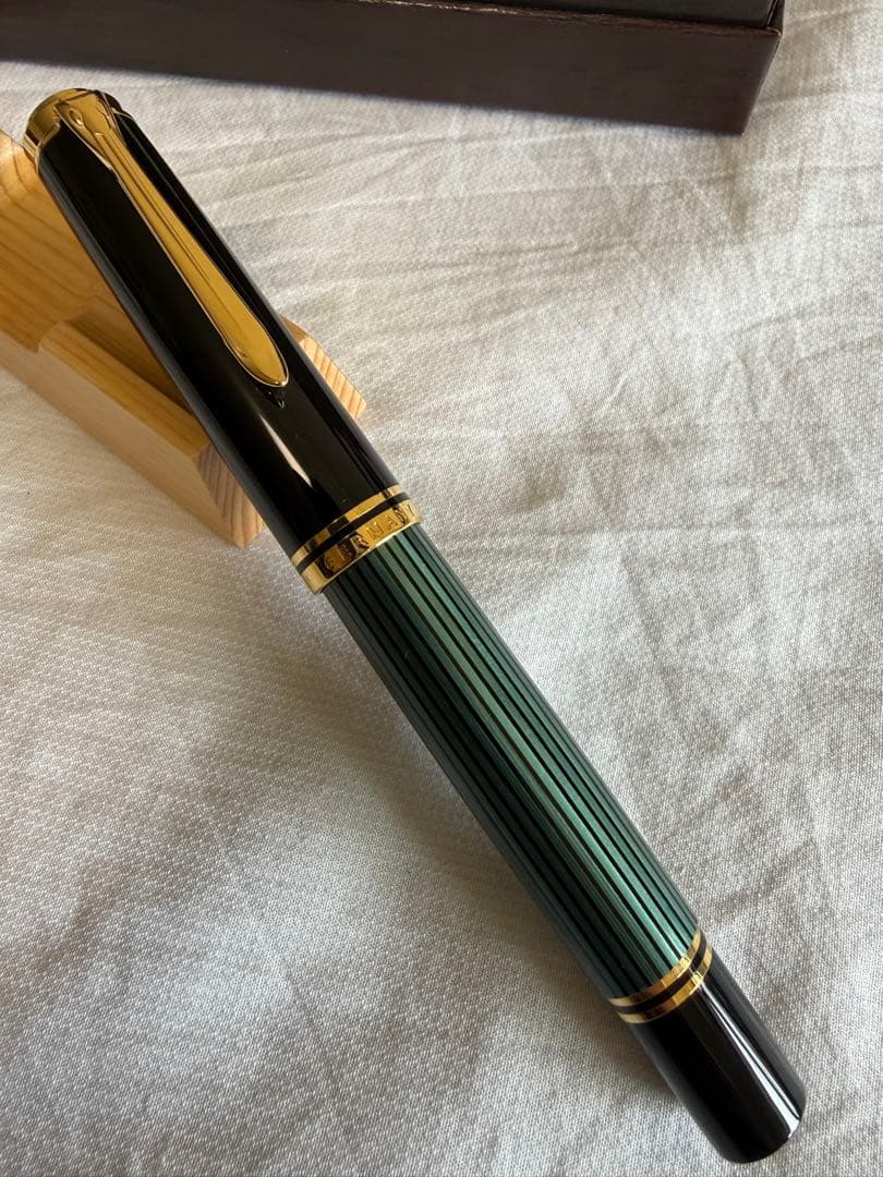 ペリカン万年筆M1000、グリーン、ペン先はBB、長刀研、長原さん作