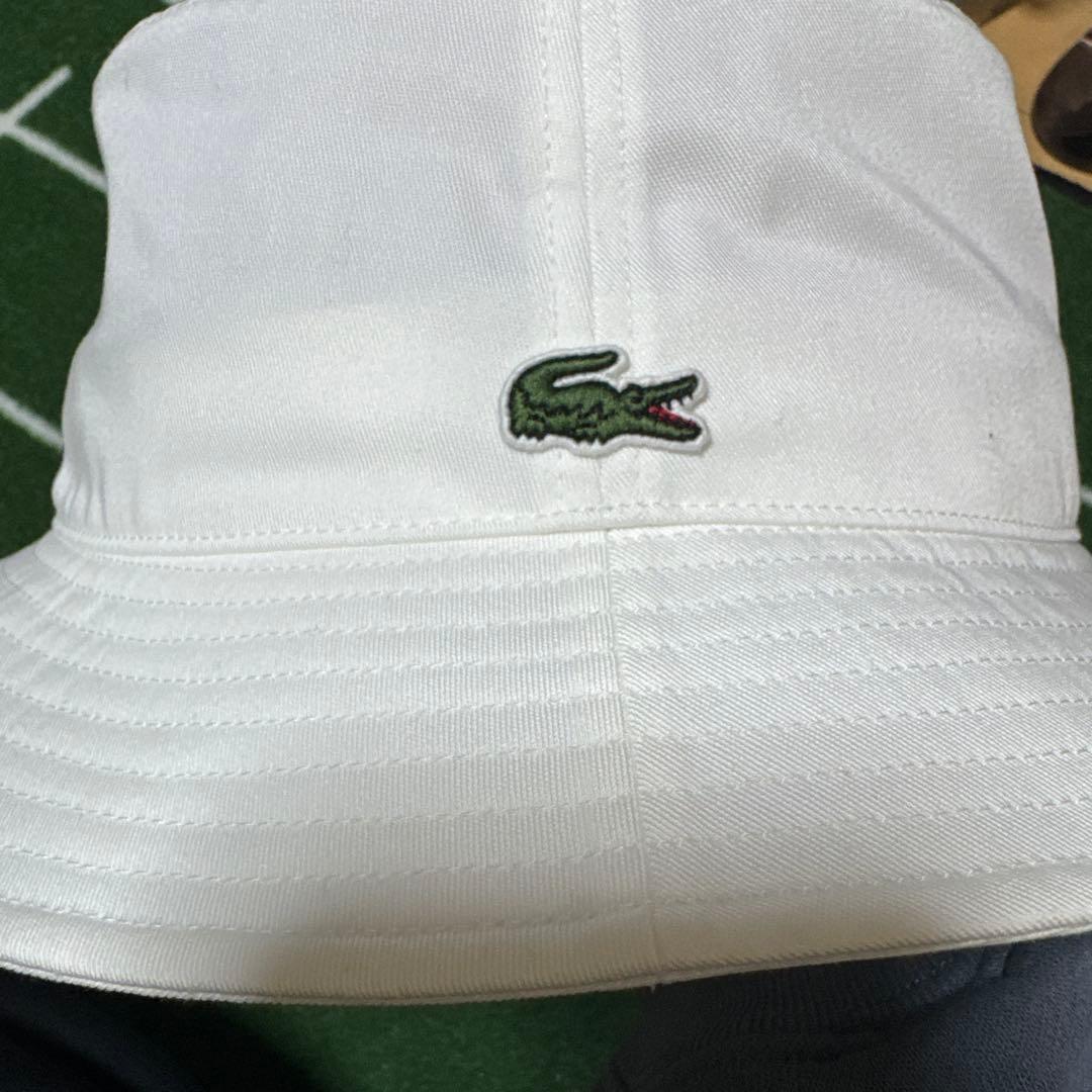 ヨッシー　LACOSTE ゴルフ バケットハット ホワイト