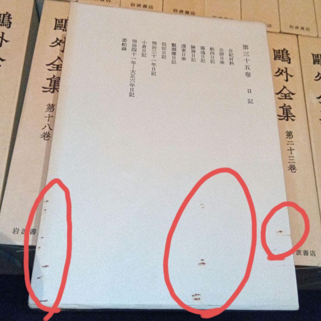鴎外全集 全38巻　1988年　第二刷発行　日焼け有