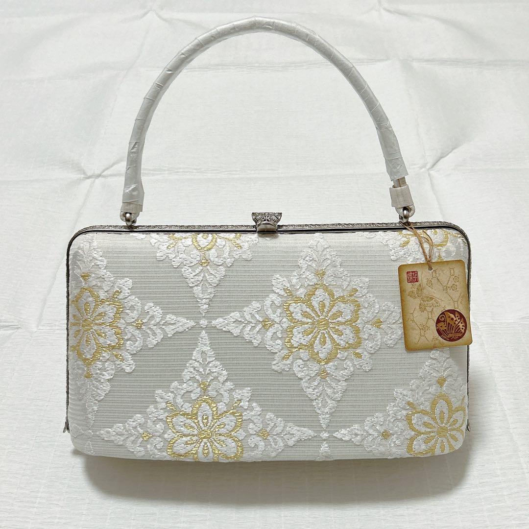 神田胡蝶　和装バッグ&鼻緒単品　フォーマル　正絹　刺繍　金糸　礼装　新品未使用品