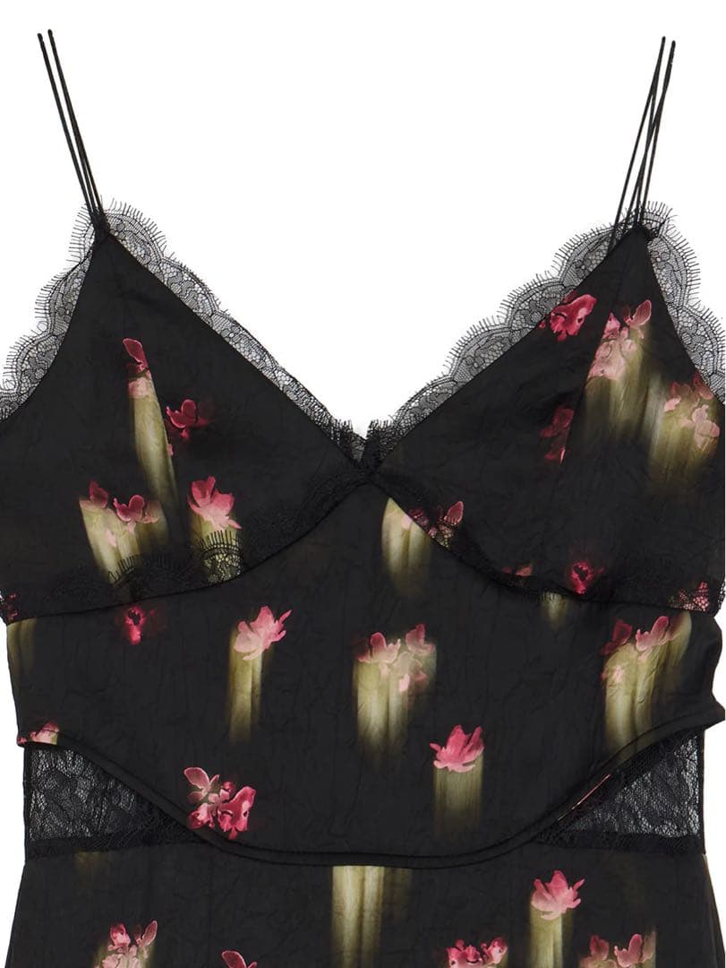 【完売品】Ameri CLARA SATIN CAMI DRESS BLK(S)