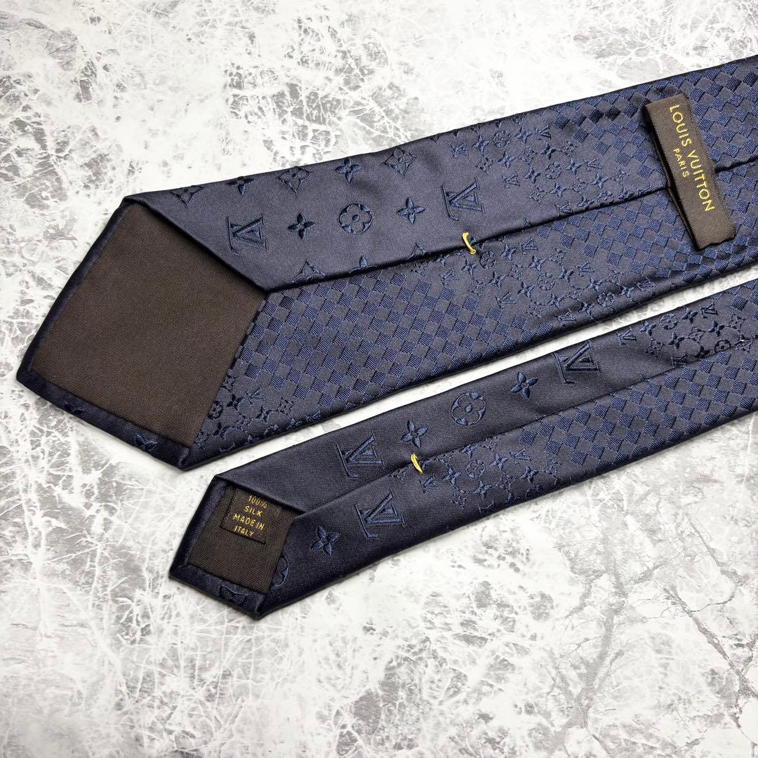 ✨未使用級✨ LOUIS VUITTON モノグラム ネイビー 人気 ネクタイ