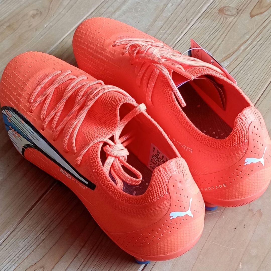 Puma スパイクシューズ オレンジ 　24cm