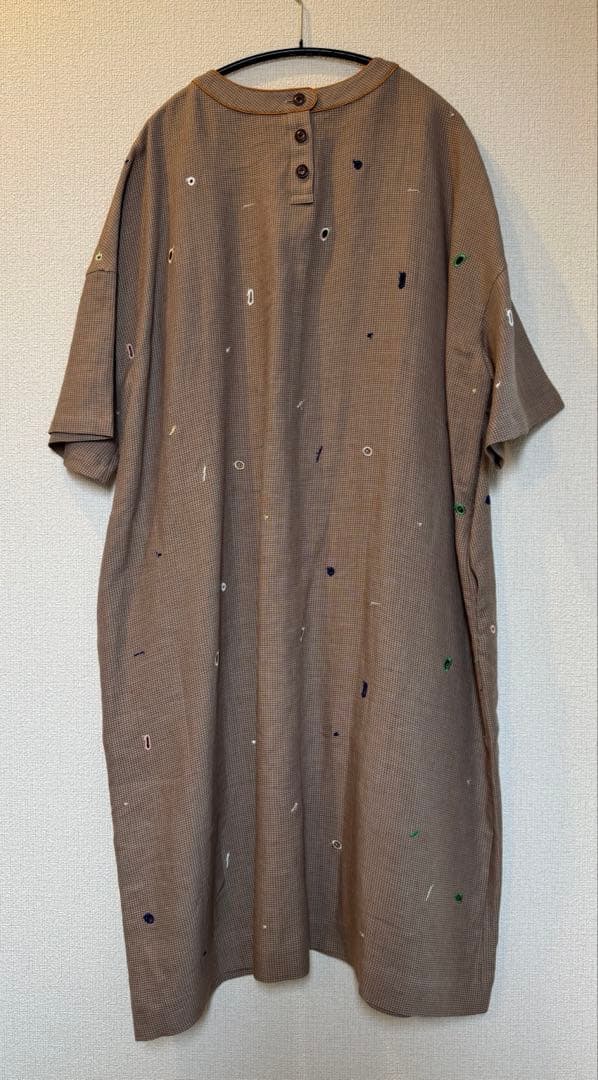 【新品未使用】ミナペルホネン sunny hole ドレス brown 38