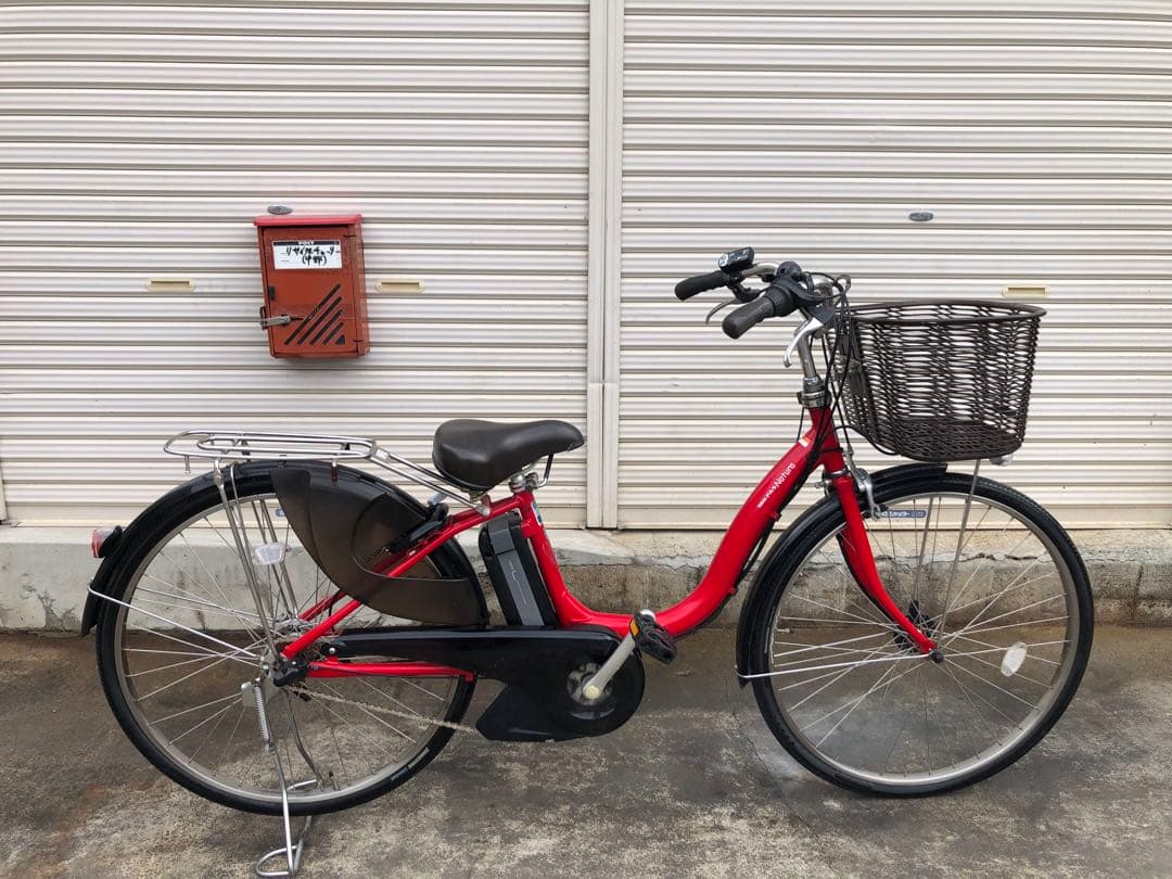ヤマハ新機種電動アシスト自転車pasnatura26インチレッドアルミボディー