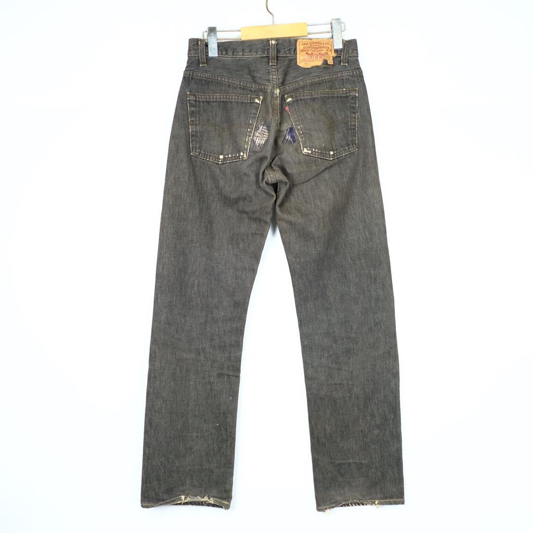 1990s Levi's ブラックデニムパンツ　501 USA ダメージ　ボロ