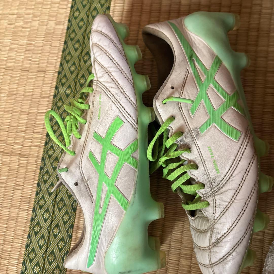 ASICS スパイクシューズ ホワイト/グリーン25cm