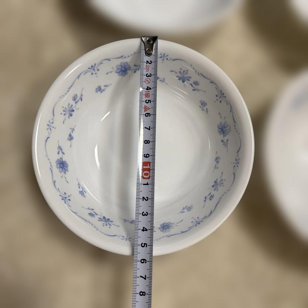 Corelle 青い花柄 皿 12枚セット