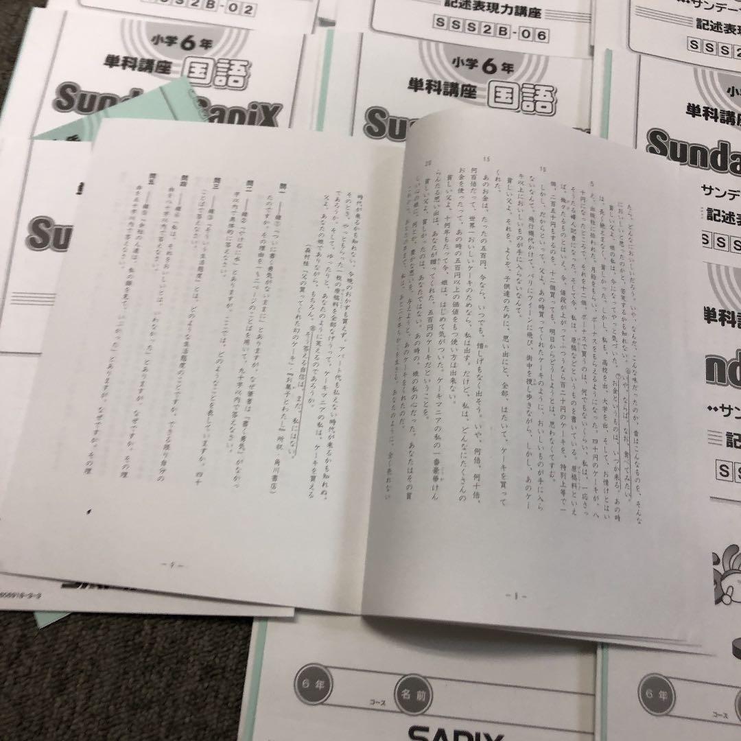 サピックス　６年　SS特訓　国語　記述表現力講座　2020年　中古