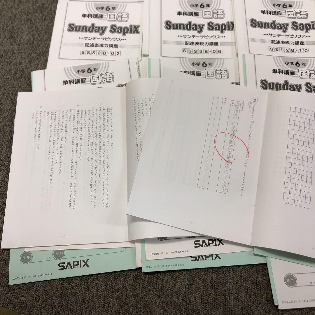 サピックス　６年　SS特訓　国語　記述表現力講座　2020年　中古