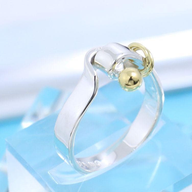 ティファニー　TIFFANY　14号　フック＆アイ リング　良品　128　縦